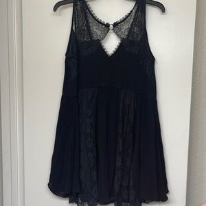 Black beautiful mini dress with beautiful design
